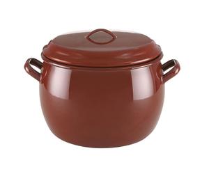 Quid Olla Abombada Esmaltada Clasico Esmalte Marrón 34 cm - 25 L