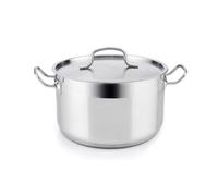 Quid Olla de acero inoxidable Azzero 7084033 14,8 L 30x22 cm con tapa apta inducción