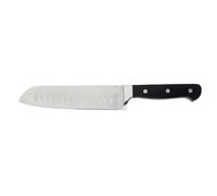Quid Professional Cuchillo Santoku Inox Chef Black 18 cm (6 Unidades) de Acero Inoxidable