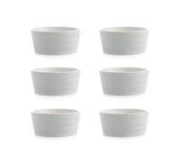 QUID SELECT Set 6 Mini Ramekin Prcelana 7,7CM Blanco Brillo Acabado y blancura excepcional Borde fino