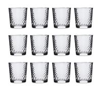 Quid Set de 12 vasos bajos Twist de vidrio 26 cl