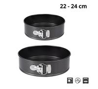 Quid - Set de 2 Moldes Desmontables 20/24cm - Repostería Profesional con Antiadherente