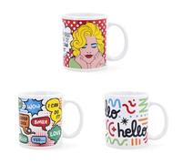 Quid Set de 3 mugs Comic de cerámica 33 cl