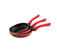 QUID 7254316 - Set de 3 Sartenes de Aluminio Estampado Tokio 20-24-28 Cm Rojo