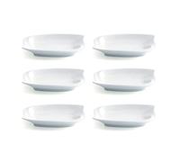 Quid Set de 6 tapas para montaditos Gastro Fun de porcelana 15,5 x 10 cm