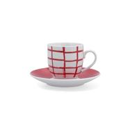Quid Kansas Set 6 Tazas Con Plato Porcelana Apto Microondas