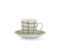 Quid Kansas Set 6 Tazas Con Plato Porcelana Apto Microondas