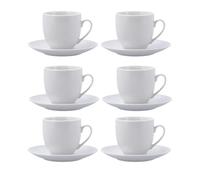 Quid Set de 6 tazas con plato New Renova Porcelana 20 cl apto microondas reciclable