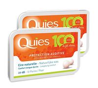 Quies - Protección auditiva de cera natural - Lote de 2 x 12 pares