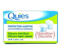 Quies Protección Auditiva Silicona Anti-ruido caja de 6 unidades