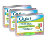 Quies - Protector auditivo de espuma - Lote de 3 x 6 pares by Quies