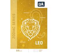 QUIIL LEO Notebook: Premium Zodiac Series: QUIIL Studio Premium A4 Ruled Notebook | 160 Smooth Single-Line Writing Pages | Durable Matte Laminated ... for School, Office, Study & Everyday Writing