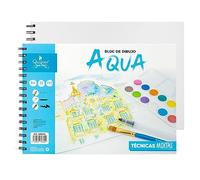 Quijote Paper World Bloc de dibujo - Aqua, A4 Liso 200gr 30 hojas - Ideal para bocetos con acuarela y técnicas mixtas