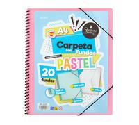 Quijote Paper World Carpeta 20 fundas A4 Colores pastel
