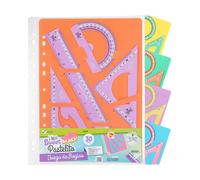 Quijote Paper World - Juego Reglas de Plástico Quijote - Set Sweet Pastel 20 y 30 Cm - Estuche Plástico Protector - Uso Escolar