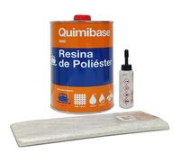 QUIMIBASE Resina Poliéster + Catalizador 1Kg + Manta Fibra De Vidrio Mat 300 1 M2