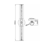 Quintiesse Aplique LED para baño Facet Dual, cromo, 2 luces, ancho 66 cm