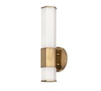 Quintiesse Aplique LED para baño Facet Single, 3000 K, latón