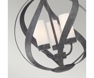 Quintiesse Lámpara colgante Blacksmith negro/blanco Ø 40,7 cm