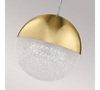 Quintiesse Lámpara colgante Moonlit LED, color dorado, aluminio, Ø 20 cm, globo