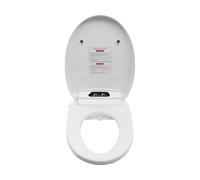 QUIOTUIR Tapa WC Universal Mando a Distancia y Botones con Múltiples Funciones de Limpieza Iluminación LED Cuatro Ajustes de Temperatura Detección Automática Temporizador Tapa Inodoro