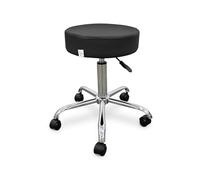 QUIRUMED WELLCORE Taburete con Ruedas Autofrenables, Negro