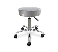 QUIRUMED WELLCORE Taburete con Ruedas Autofrenables, Plata