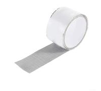 QuivyLivy Cinta de reparación de fibra de vidrio para ventana, 5 cm x 2 m, kit de parches de malla para puertas de pantalla, red de tienda de campaña, RV y recintos de piscina, gris, fijaciones (negro