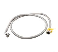 QuivyLivy Manguera de codo flexible de acero inoxidable para caldera, fregadero de cocina, línea de suministro de grifo de baño, entrada de grifo de 90 grados, ajuste caliente y (5 pies)