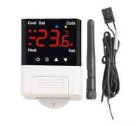 QuivyLivy Termostato digital WiFi con control remoto de aplicación, controlador de temperatura de doble salida de calefacción y refrigeración para acuario, incubadora de invernadero, HVAC (A)