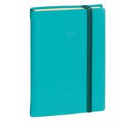 Quo Vadis 617020Q - Agenda 12 meses DAILY POCKET 2027 Multilingüe SILK 1 día página 8,8x13cm, Turquesa