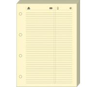 Quo Vadis - Accesorios de TIMER - Recambio de hojas de teléfono para TIMER 14 - Papel marfil Clairefontaine - Tamaño 8 x 12,5 cm