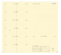 Quo Vadis - Recambio Agenda 2025 - Italnote - Semainier Horizontal - Francés - 13 meses de diciembre a diciembre - 8,8 x 17 cm - Papel Clairefontaine marfil - Fabricación francesa
