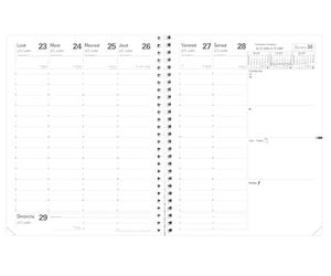 QUO VADIS - Recarga Agenda escolar - Espiral - 2025-2026 - Presidente S septiembre - Semainier Planning - Francés - 13 meses de agosto a agosto - 21 x 27 cm
