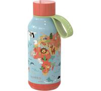Quokka Botella termo infantil Solid con colgador Map of Life 330 ml