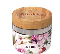 Quokka recipiente comida cristal con funda de silicona deli dark flowe