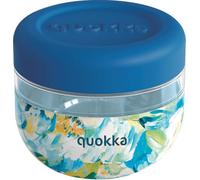 Quokka RECIPIENTE COMIDA MS CON FUNDA DE SILICONA BUBBLE BLUE PEONIES 500 ML