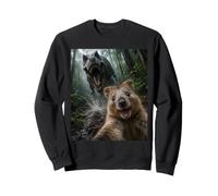 Quokka Selfie con Dinosaurio T-Rex Sudadera