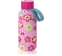 Quokka Solid Kids botella termo con presilla Flowers 330 ml