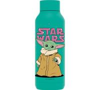QUOKKA SOLID X STAR WARS | BOTELLA TÉRMICA DE ACERO INOXIDABLE DOBLE PARED | THE MANDALORIAN GROGU NEON