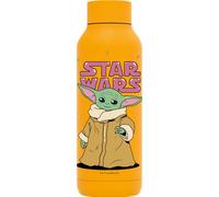 QUOKKA SOLID X STAR WARS | BOTELLA TÉRMICA DE ACERO INOXIDABLE DOBLE PARED | THE MANDALORIAN GROGU NEON