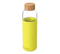 Quokka8412497400096cristal redondo botella con silicona funda, 660 ml