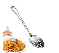 Quorvex Cucharas Ranuradas Para Cocinar,Cuchara con Agujeros para Escurrir 38 cm - Espumadera Antiadherente, Cuchara Y Accesorio De Cocina Para Hogar, Exteriores, Frituras, Buffet Y Repostería
