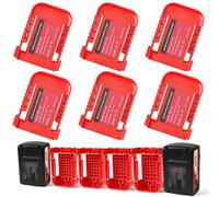 QUPERR Soportes de Batería 18V, Compatibles con Baterías Einhell 18V | Pack de 6 Soporte de Pared para Baterías, Organizador de Taller
