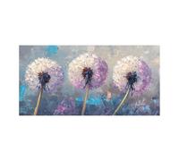 QUSAAOU Salon Modernos Dientes de león morado blanco estilo impresionista Lienzo Decorativos Pintura Cartel Imagen Cuadros Decorativos Salon Comedor Dormitorio BañO DecoracióN -70x140cmSin marco