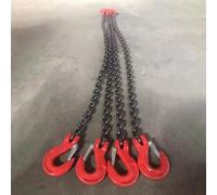 QUSYZD Cadenas de elevación de Acero al manganeso G80 para Cargas de 2 a 5 toneladas, arnés de elevación de 4 Puntos para Equipos Pesados, Eslinga de Cadena Duradera - M,5 Ton-39.4iinch/1m/3.3ft