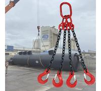 QUSYZD Cadenas de elevación de Alta Resistencia 2T/5T/11T/21T/28T - Eslinga de Cadena Resistente para el Transporte de Equipos Pesados en fábricas, Obras de construcción,17637 Lbs (8 T)-6.6ft(2m)
