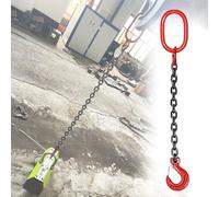 QUSYZD Eslinga de Cadena de 1 m, Capacidad de 1 tonelada, polipasto de elevación de una Sola Pata de Alta Resistencia para Condiciones difíciles, Ligero y fácil de Usar,Long 1m/3.3ft - 11 Ton Load