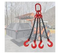 QUSYZD Eslinga de Cadena de 4 ramales de Alta Resistencia para Cargas de 2 a 5 toneladas, Cadenas de elevación industriales con Ganchos, Longitud de 1,5 m/4,9 pies, esli,3 Ton-118iinch/300cm/9.8ft