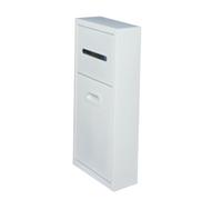 QUSYZD Estantería de Pared de Acero Inoxidable, instalación sin taladros, Organizador de baño versátil, Estante nicho fácil de Mover, Ideal para papeleras y objet,White-26x50cm